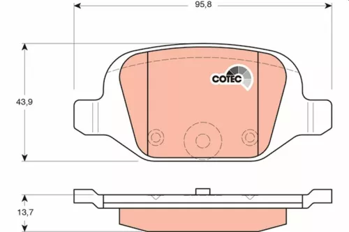 Brake Pad Set, disc brake TRW GDB1384)