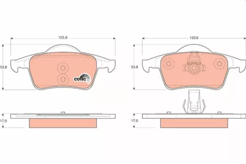 Brake Pad Set, disc brake TRW GDB1389)