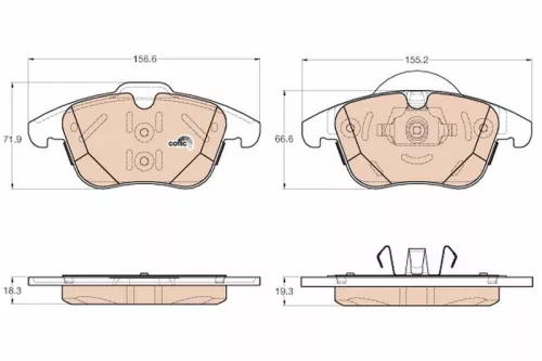 Brake Pad Set, disc brake TRW GDB1960)