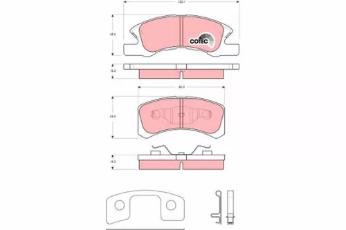 Brake Pad Set, disc brake TRW GDB3358)
