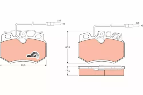 Brake Pad Set, disc brake TRW GDB446)