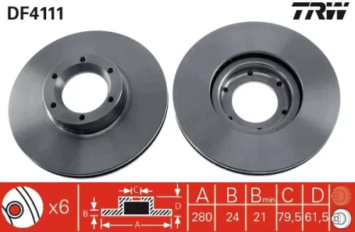 Brake Disc TRW DF4111)