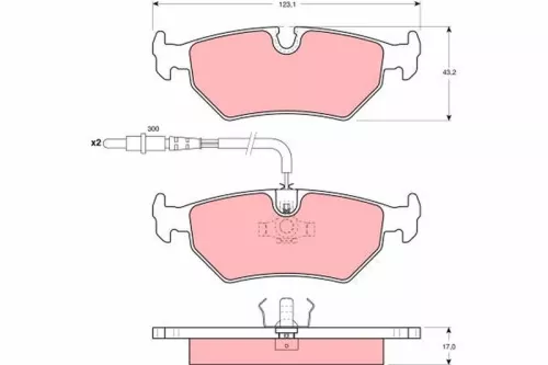 Brake Pad Set, disc brake TRW GDB1258)