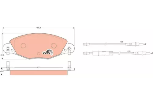 Brake Pad Set, disc brake TRW GDB1449)
