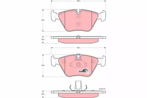 Brake Pad Set, disc brake TRW GDB1577)
