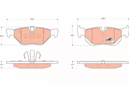 Brake Pad Set, disc brake TRW GDB1626)