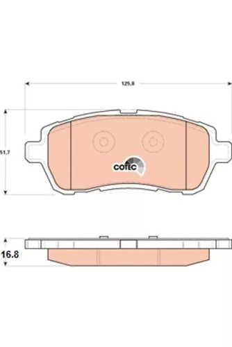 Brake Pad Set, disc brake TRW GDB1893)
