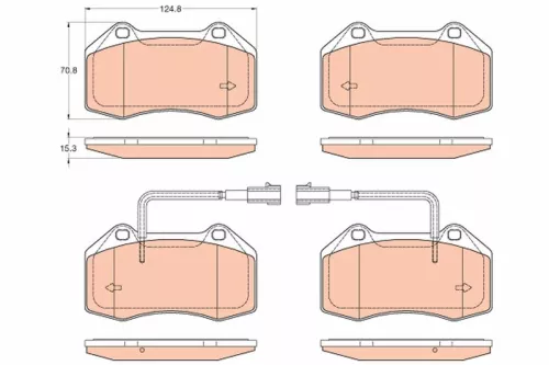 Brake Pad Set, disc brake TRW GDB2045)