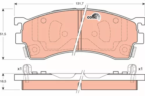 Brake Pad Set, disc brake TRW GDB3192)