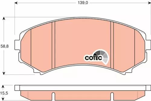 Brake Pad Set, disc brake TRW GDB3246)