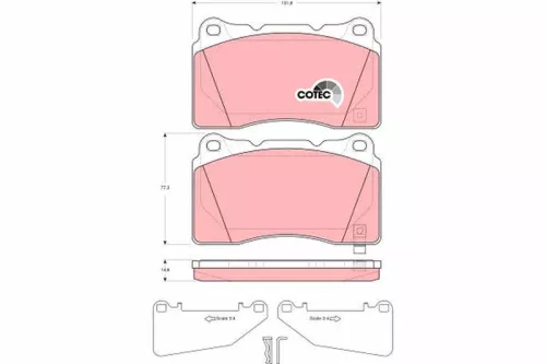 Brake Pad Set, disc brake TRW GDB3349)