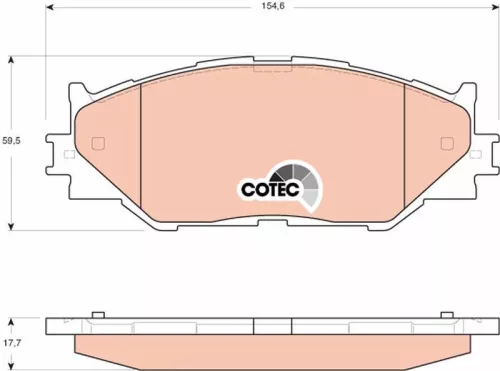Brake Pad Set, disc brake TRW GDB3410)