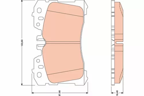 Brake Pad Set, disc brake TRW GDB3473)