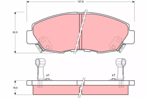 Brake Pad Set, disc brake TRW GDB894)