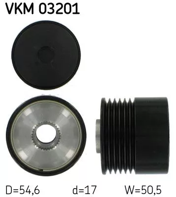 Alternator Freewheel Clutch SKF VKM 03201)