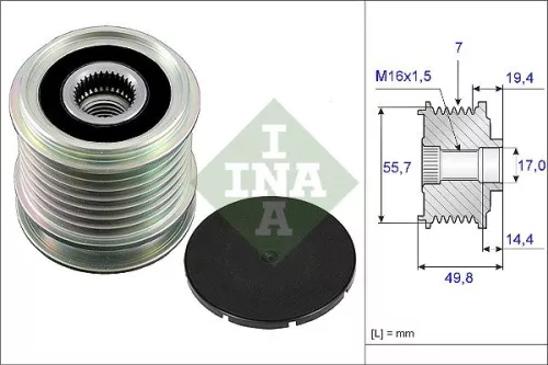 Alternator Freewheel Clutch Schaeffler INA 535 0165 10)