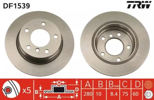 Brake Disc TRW DF1539)