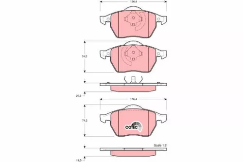 Brake Pad Set, disc brake TRW GDB1275)