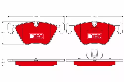 Brake Pad Set, disc brake TRW GDB1531DTE)