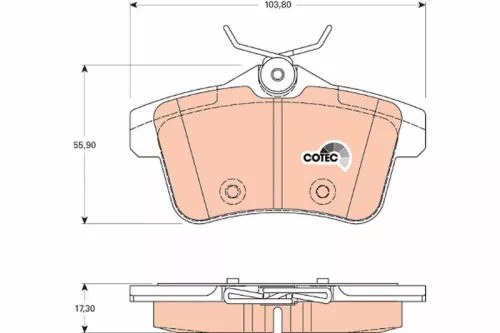 Brake Pad Set, disc brake TRW GDB1828)
