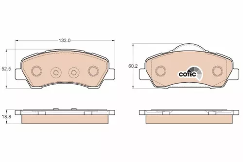 Brake Pad Set, disc brake TRW GDB1992)