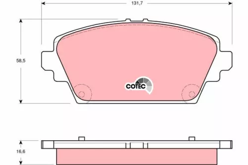 Brake Pad Set, disc brake TRW GDB3291)