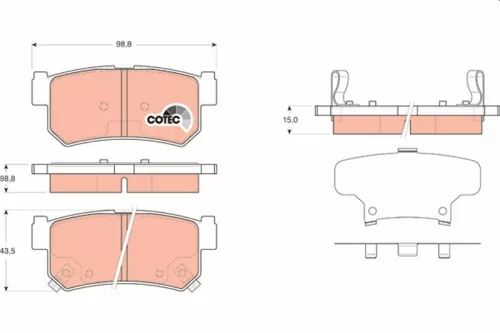 Brake Pad Set, disc brake TRW GDB3366)