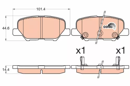 Brake Pad Set, disc brake TRW GDB3583)