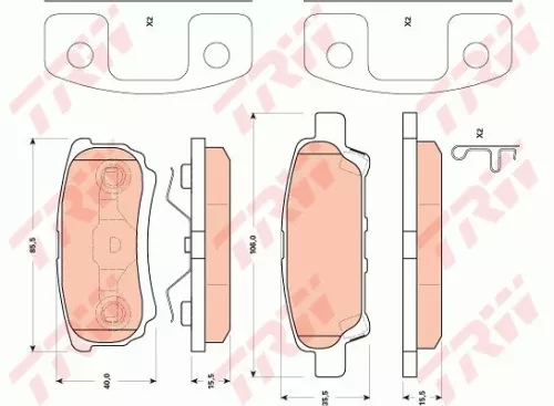 Brake Pad Set, disc brake TRW GDB4143)