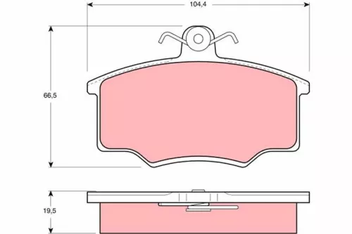 Brake Pad Set, disc brake TRW GDB628)