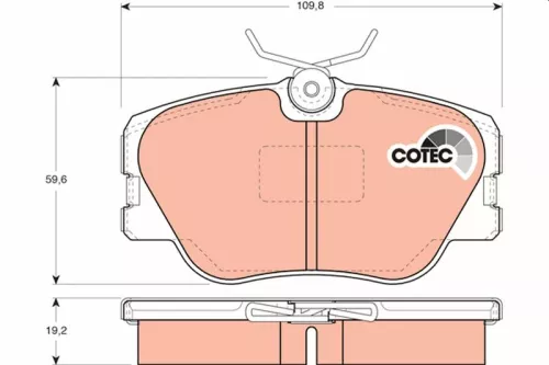 Brake Pad Set, disc brake TRW GDB818)