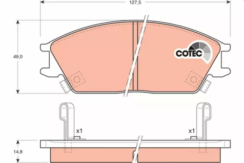 Brake Pad Set, disc brake TRW GDB893)