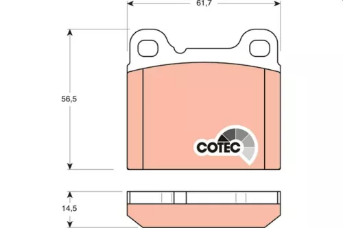 Brake Pad Set, disc brake TRW GDB1160)