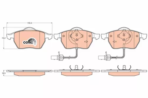 Brake Pad Set, disc brake TRW GDB1307)