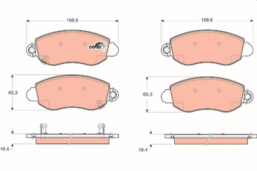 Brake Pad Set, disc brake TRW GDB1424)