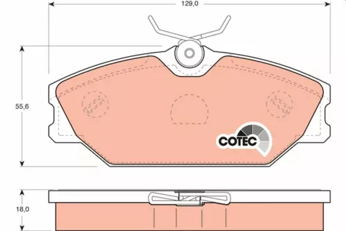 Brake Pad Set, disc brake TRW GDB1405)
