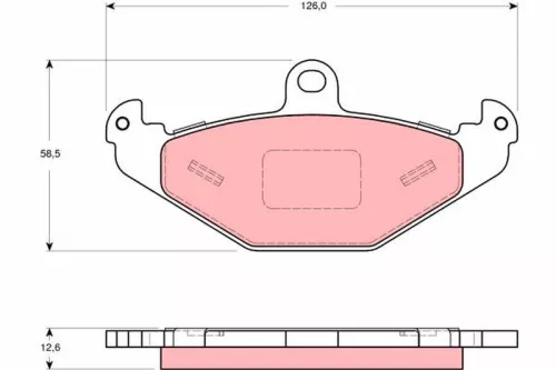 Brake Pad Set, disc brake TRW GDB1494)