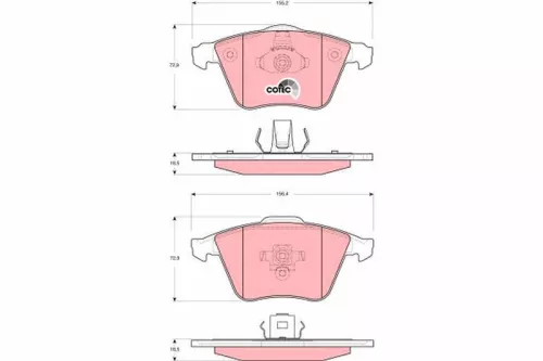 Brake Pad Set, disc brake TRW GDB1607)