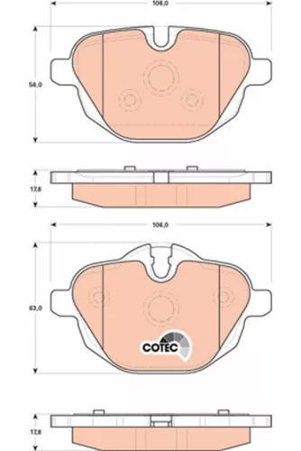 Brake Pad Set, disc brake TRW GDB1840)