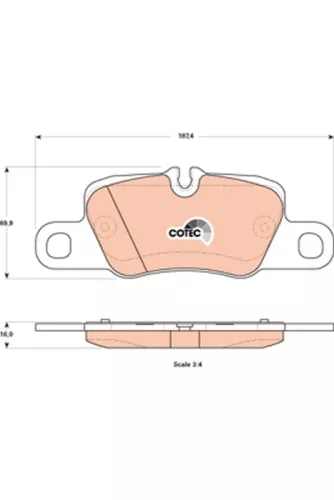 Brake Pad Set, disc brake TRW GDB1849)