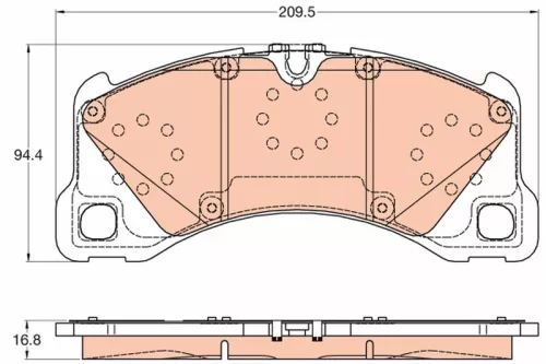 Brake Pad Set, disc brake TRW GDB2052)
