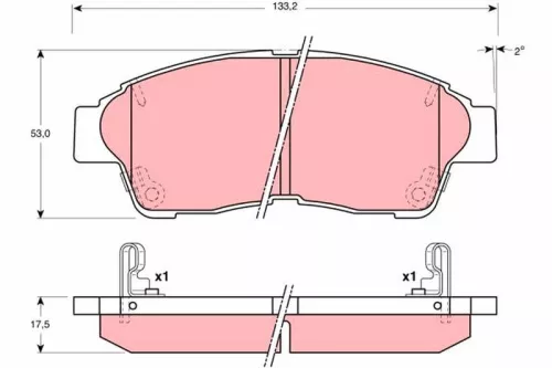 Brake Pad Set, disc brake TRW GDB3207)