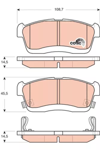 Brake Pad Set, disc brake TRW GDB3430)