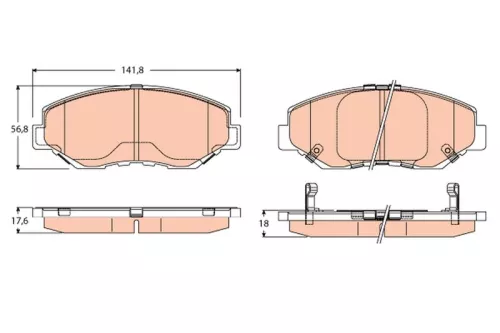 Brake Pad Set, disc brake TRW GDB3627)