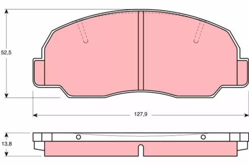 Brake Pad Set, disc brake TRW GDB980)