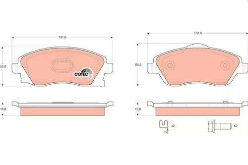 Brake Pad Set, disc brake TRW GDB1570)