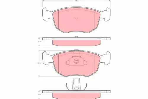 Brake Pad Set, disc brake TRW GDB1618)