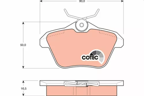 Brake Pad Set, disc brake TRW GDB1147)
