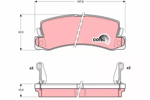 Brake Pad Set, disc brake TRW GDB1168)