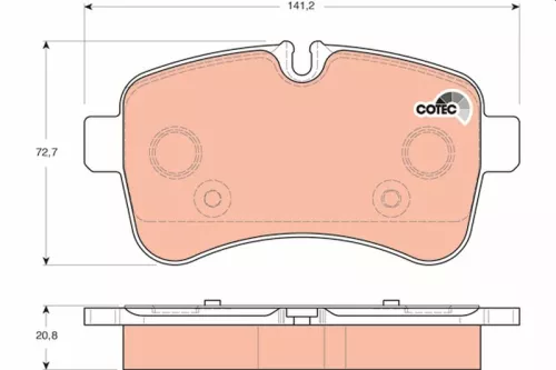Brake Pad Set, disc brake TRW GDB1748)